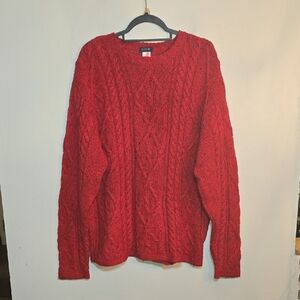 J. Crew Men’s Fisherman Cable Knit Speckled Wool Vintage Pullover Sweater NWOT